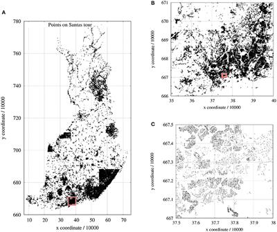 Travelling Santa Problem: Optimization of a Million-Households Tour Within One Hour